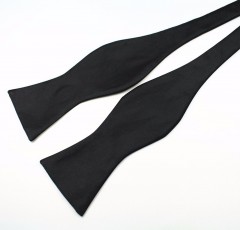    NM szatén köthető csokornyakkendő - Fekete 